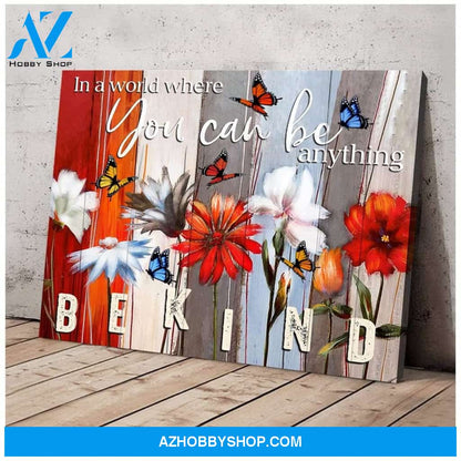 Butterfly Be Kind Canvas Wall Art, Wall Decor Visual Art