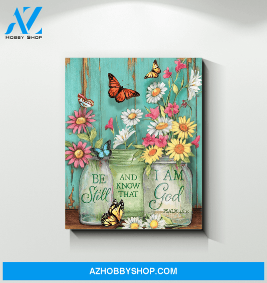 Butterfly Be Still Decor Canvas Wall Art, Wall Decor Visual Art