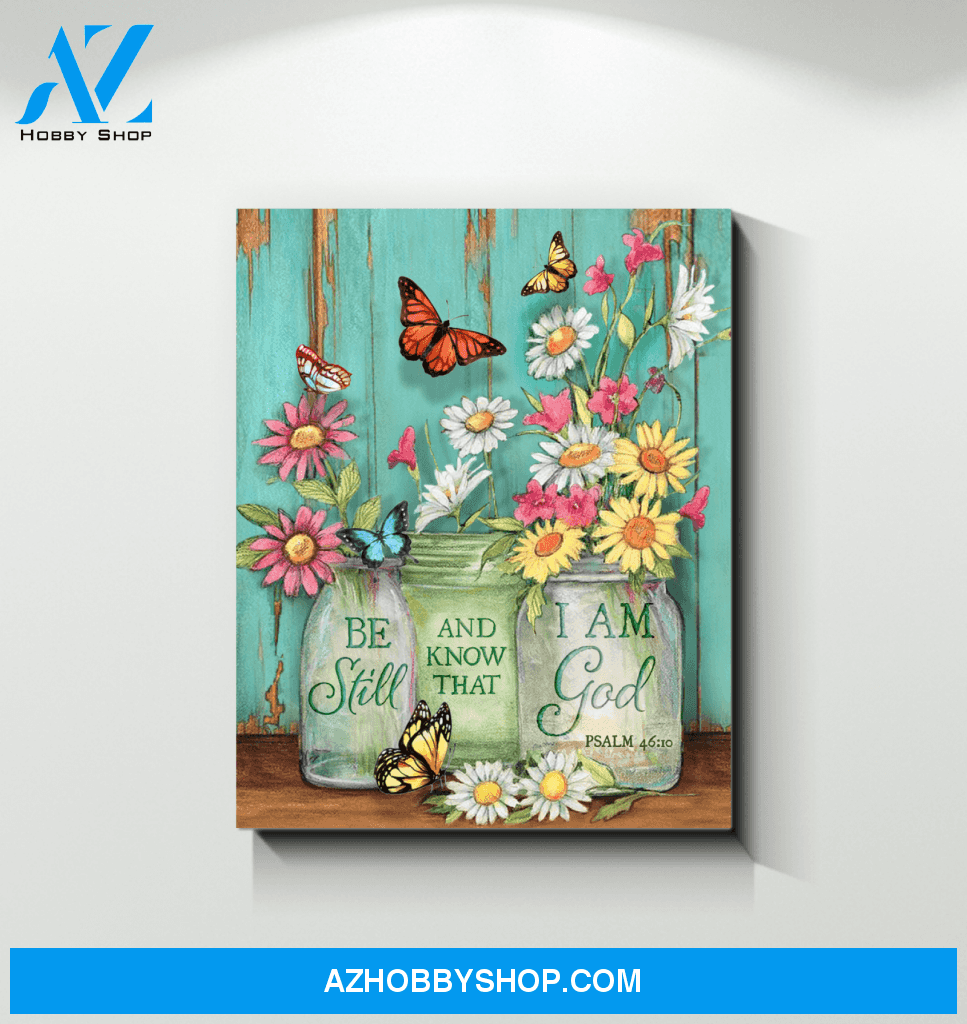 Butterfly Be Still Decor Canvas Wall Art, Wall Decor Visual Art