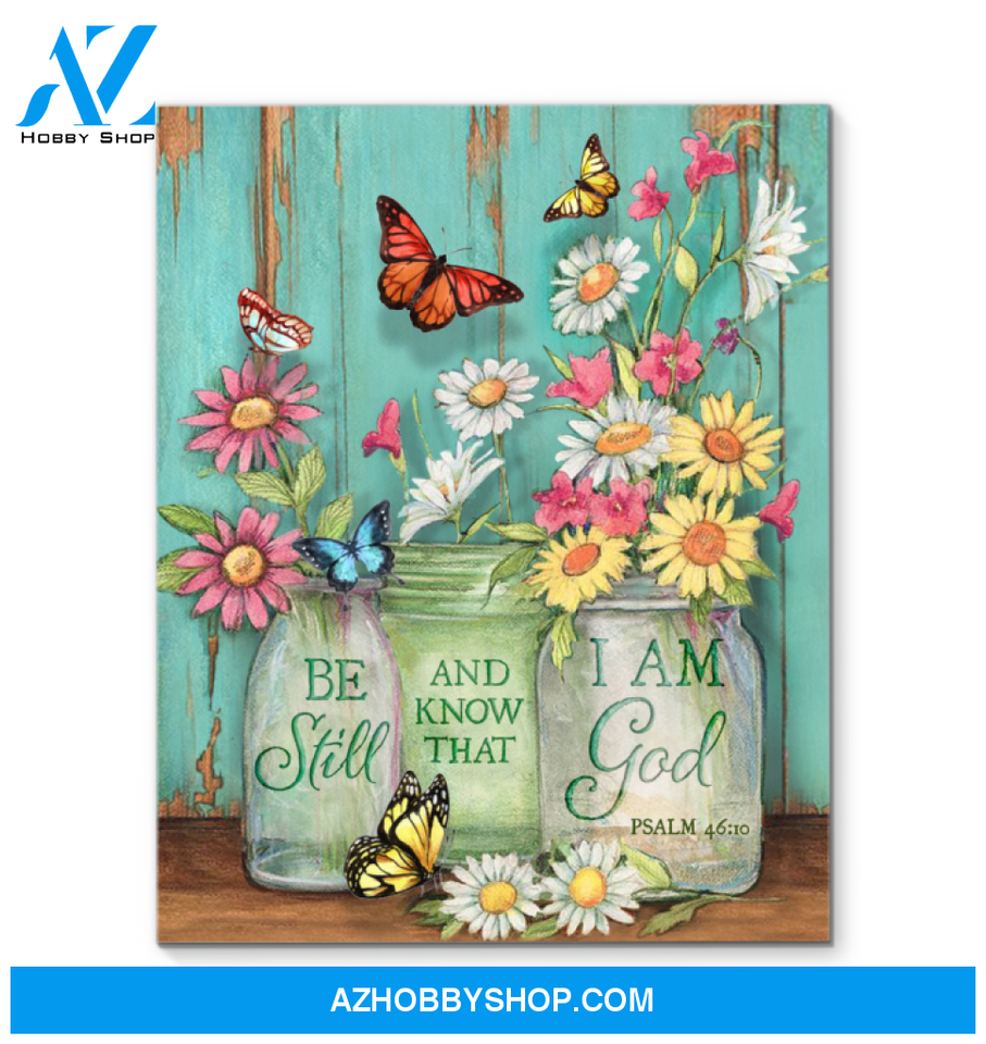 Butterfly Be Still Decor Canvas Wall Art, Wall Decor Visual Art