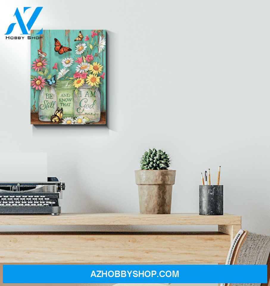 Butterfly Be Still Decor Canvas Wall Art, Wall Decor Visual Art