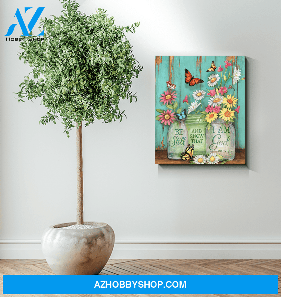 Butterfly Be Still Decor Canvas Wall Art, Wall Decor Visual Art