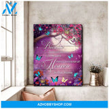 Butterfly Because Someone We Love Is In Heaven Canvas Wall Art Decor