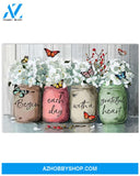 Butterfly Begin Each Day With A Grateful Heart Canvas Art Prints, Wall Decor Visual Art