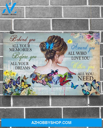 Butterfly Behind You Canvas Art Prints, Wall Decor Visual Art