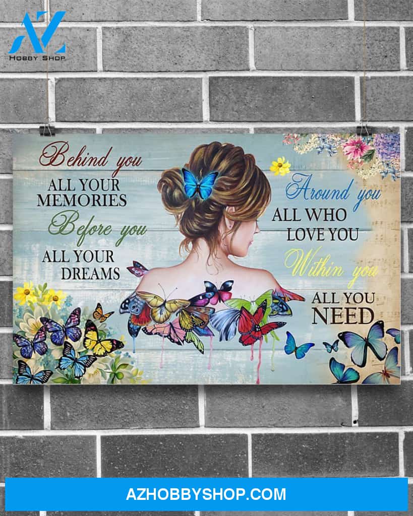 Butterfly Behind You Canvas Art Prints, Wall Decor Visual Art