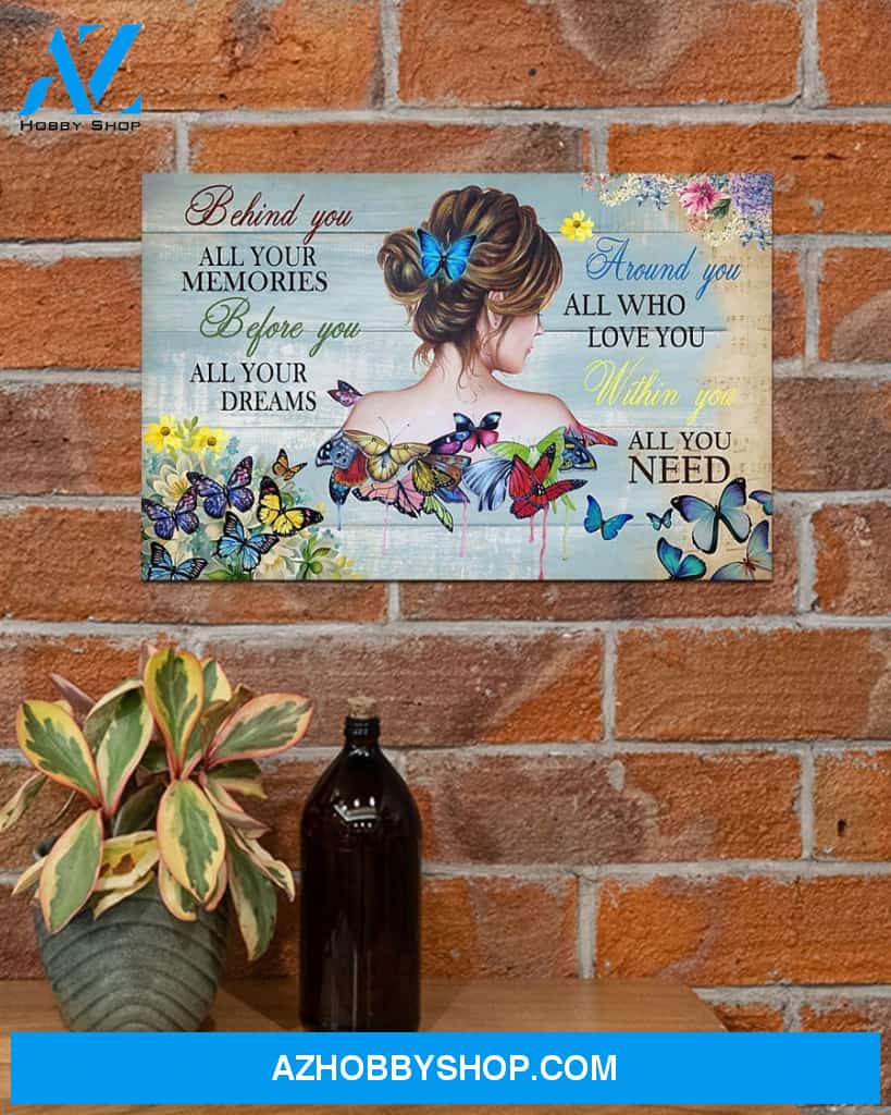 Butterfly Behind You Canvas Art Prints, Wall Decor Visual Art