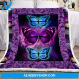 Butterfly Blanket, Butterfly Lover Purple Blue