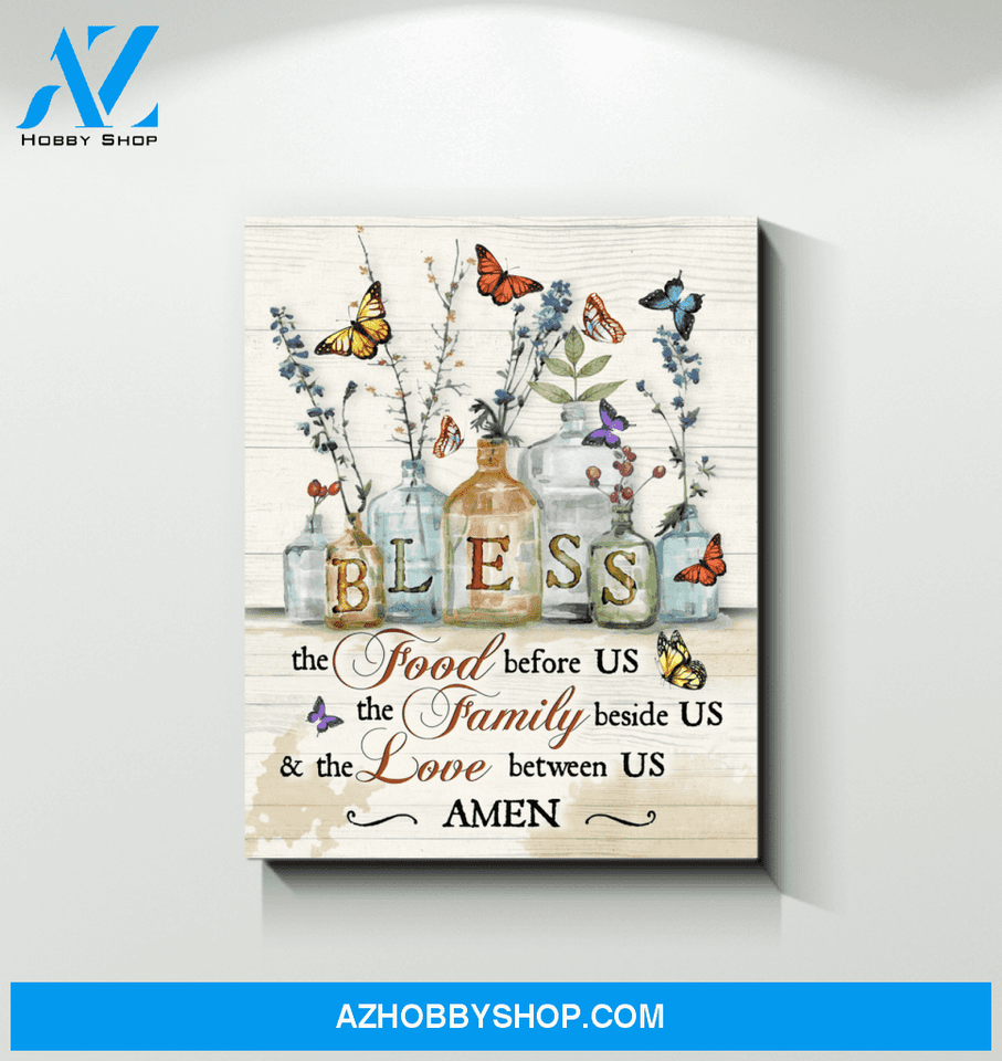 Butterfly Bless Framed Canvas Wall Art Best Friend Gifts