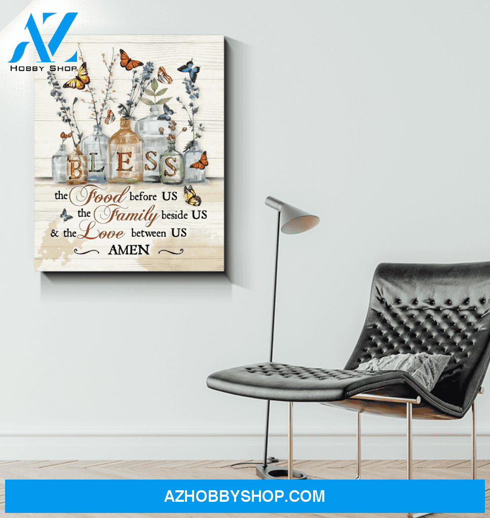 Butterfly Bless Framed Canvas Wall Art Best Friend Gifts