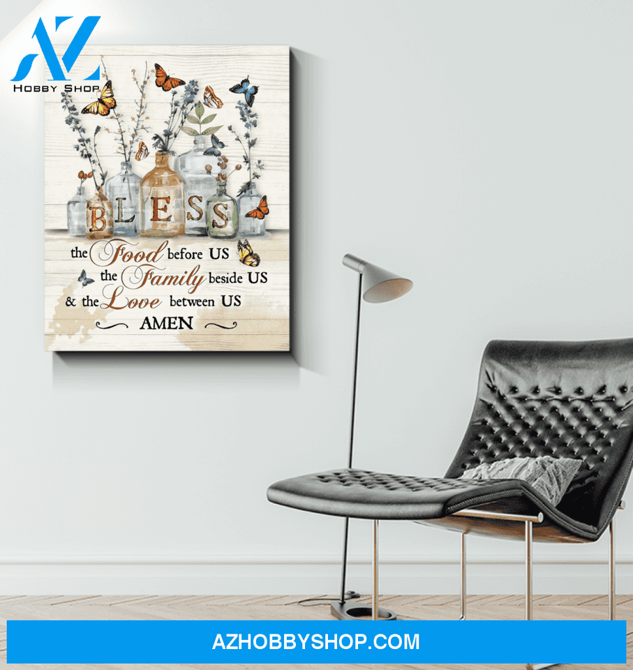 Butterfly Bless Framed Canvas Wall Art Best Friend Gifts