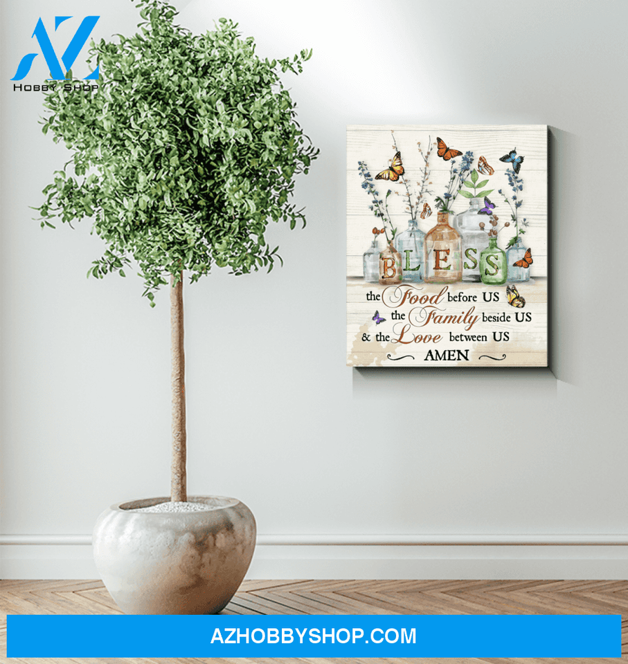 Butterfly Bless Framed Canvas Wall Art Best Friend Gifts