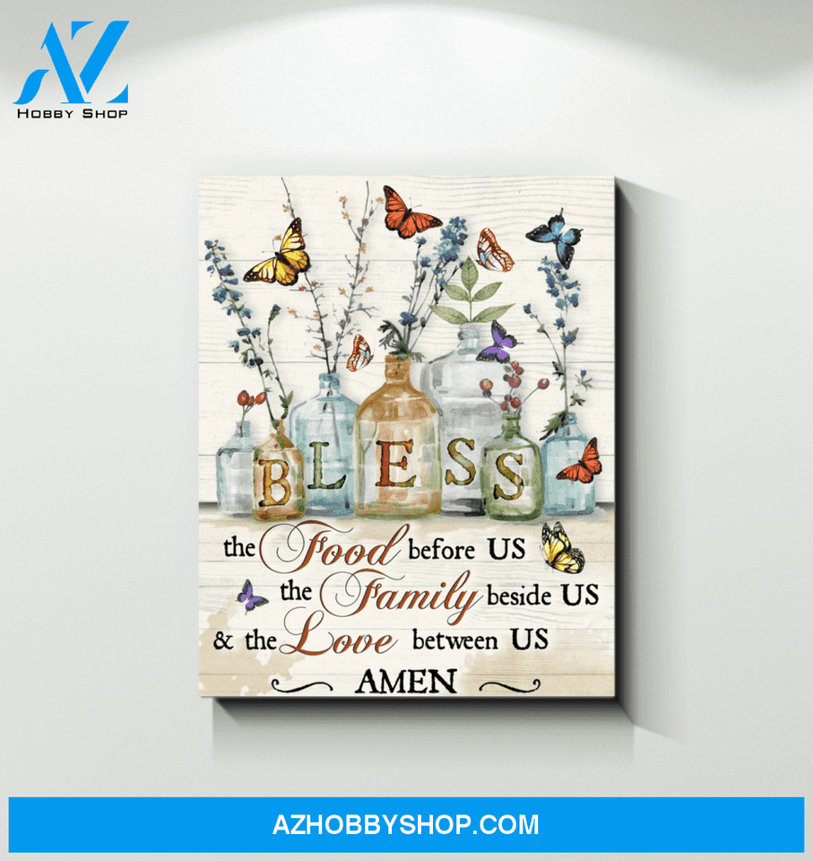 Butterfly Bless Framed Canvas Wall Art Best Friend Gifts