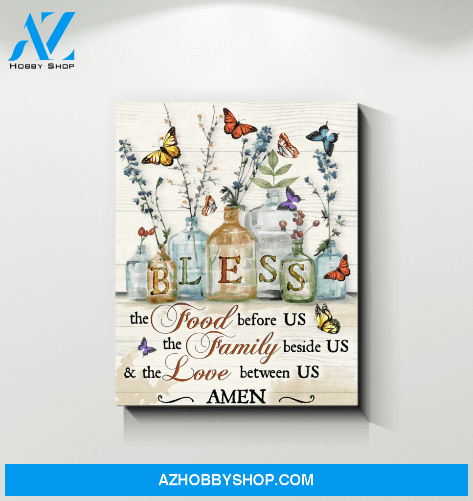 Butterfly Bless Framed Canvas Wall Art Best Friend Gifts