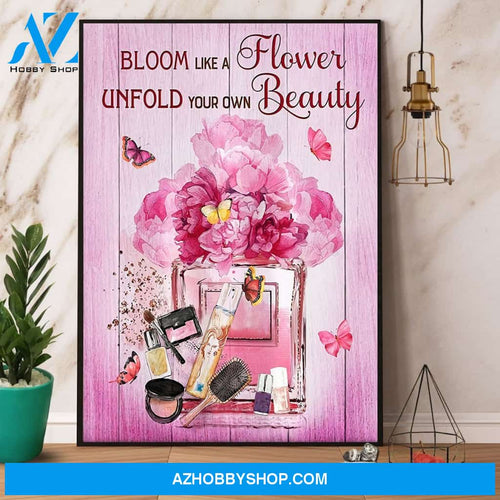 Butterfly Bloom Like A Flower Unfold Your Own Beauty Canvas And Poster, Wall Decor Visual Art