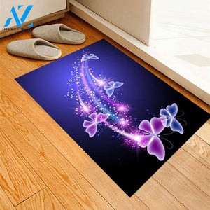 Butterfly Blue - Violet Color Beutiful Indoor and Outdoor Doormat Welcome Mat Housewarming Gift Home Decor Funny Doormat Gift for Family