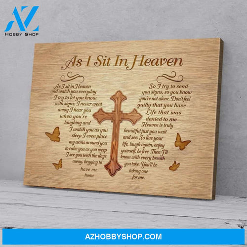 Butterfly Canvas Prints, As I Sit In Heaven Wall Art Prints, Art Poster, Farmhouse Decor