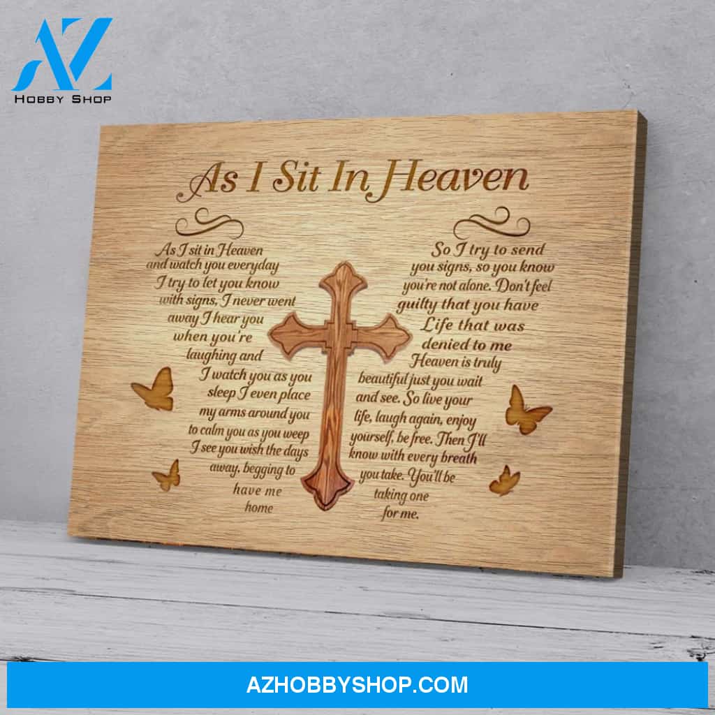 Butterfly Canvas Prints, As I Sit In Heaven Wall Art Prints, Art Poster, Farmhouse Decor