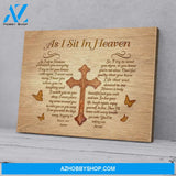 Butterfly Canvas Prints, As I Sit In Heaven Wall Art Prints, Art Poster, Farmhouse Decor