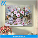 Butterfly Canvas Be Happy Be Kind Be You Wall Art Decor