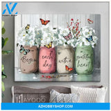 Butterfly - Canvas - Begin Each Day With A Grateful Heart