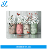Butterfly - Canvas - Begin Each Day With A Grateful Heart
