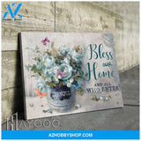 Butterfly - Canvas - Bless Our Home And All Who Enter