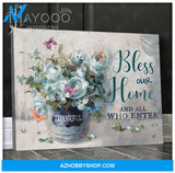 Butterfly - Canvas - Bless Our Home And All Who Enter