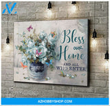 Butterfly - Canvas - Bless Our Home And All Who Enter