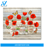 Butterfly Canvas Cherish Yesterday Dream Tomorrow Live Today Gift For People
