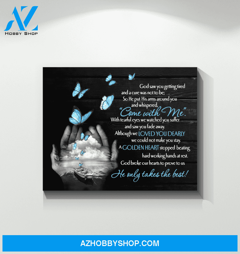 Butterfly Canvas Come With Me Gift For Family