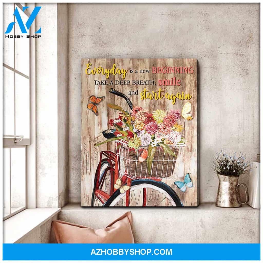 Butterfly Canvas Everyday is a new beginning Wall Art Decor