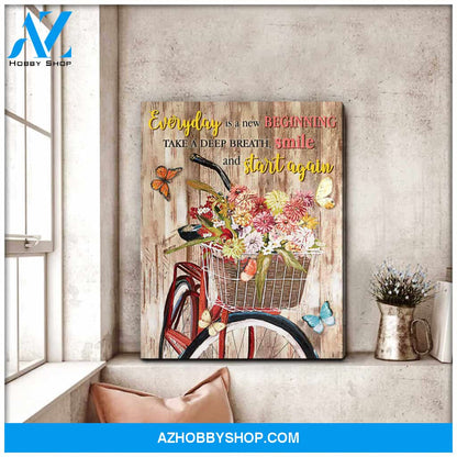 Butterfly Canvas Everyday is a new beginning Wall Art Decor