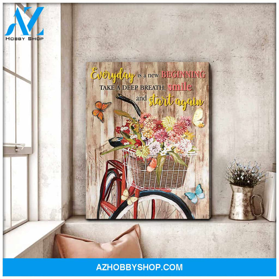 Butterfly Canvas Everyday is a new beginning Wall Art Decor