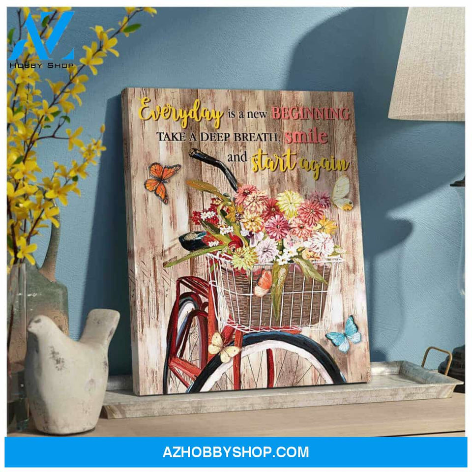 Butterfly Canvas Everyday is a new beginning Wall Art Decor