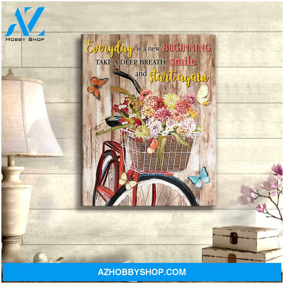 Butterfly Canvas Everyday is a new beginning Wall Art Decor