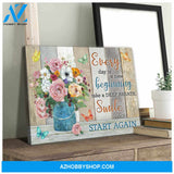 Butterfly Canvas Everyday is a new beginning Wall Art Decor