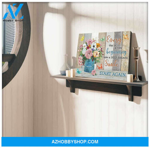 Butterfly Canvas Everyday is a new beginning Wall Art Decor