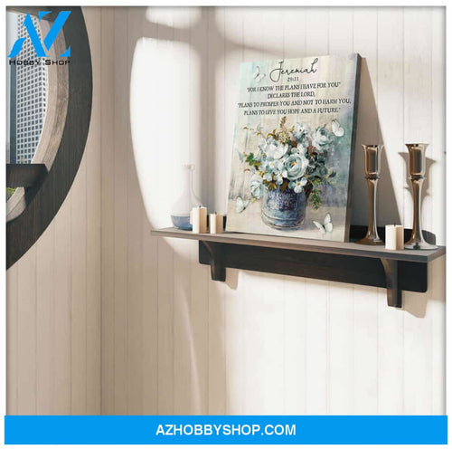 Butterfly Canvas For I know the plans I have for you Wall Art Decor