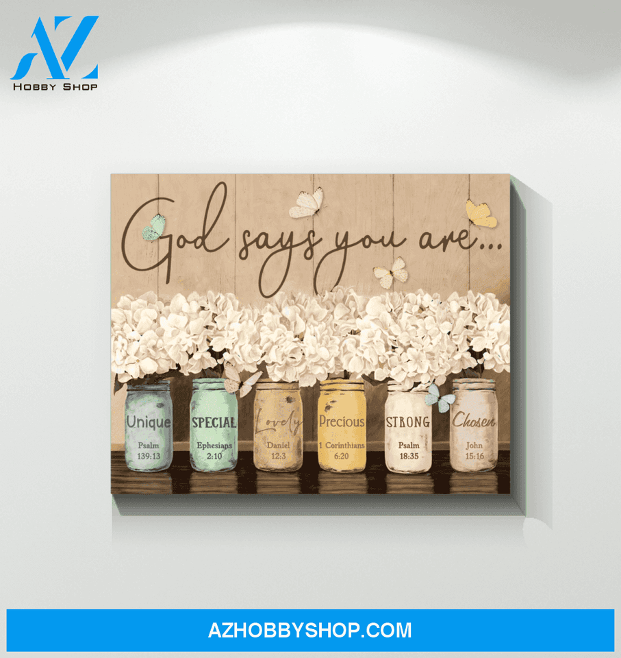 Butterfly Canvas Gift For People God Says You Are Special