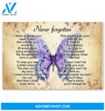 Butterfly Canvas Giving People Never Forgotten Horizontal Poster