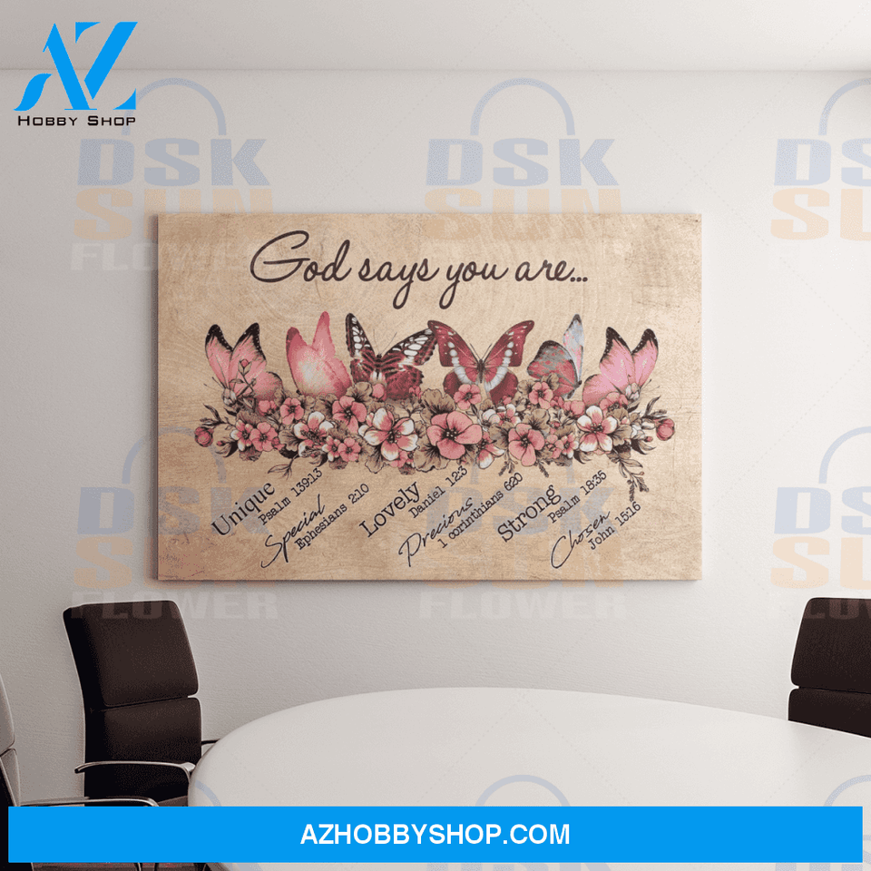 Butterfly - Canvas God Says You Are Id1-P