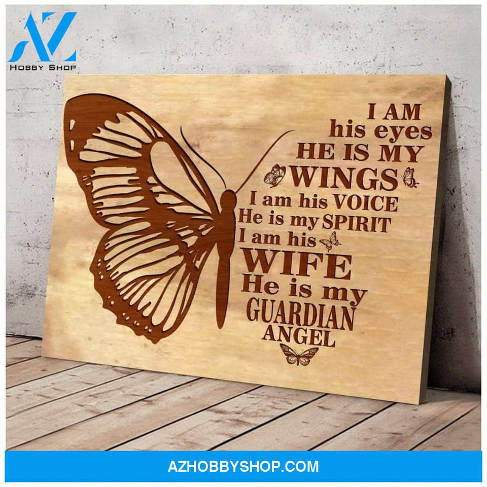 Butterfly Canvas He Is My Guardian Angel Trending Gift For People