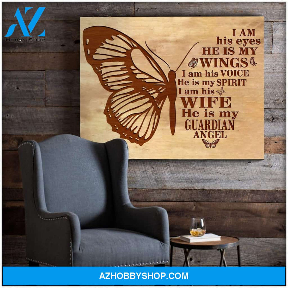 Butterfly Canvas He Is My Guardian Angel Trending Gift For People