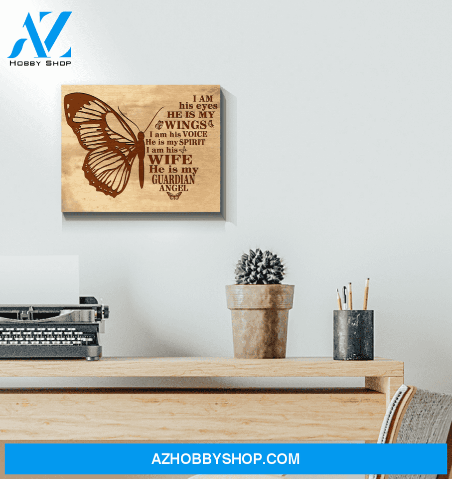 Butterfly Canvas He Is My Guardian Angel Trending Gift For People