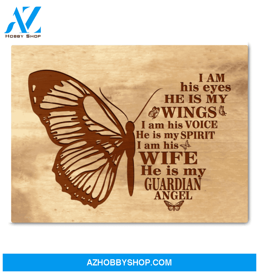 Butterfly Canvas He Is My Guardian Angel Trending Gift For People