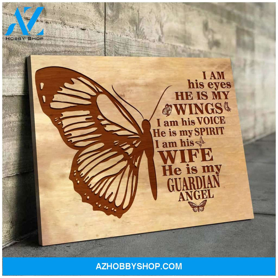Butterfly Canvas He Is My Guardian Angel Trending Gift For People