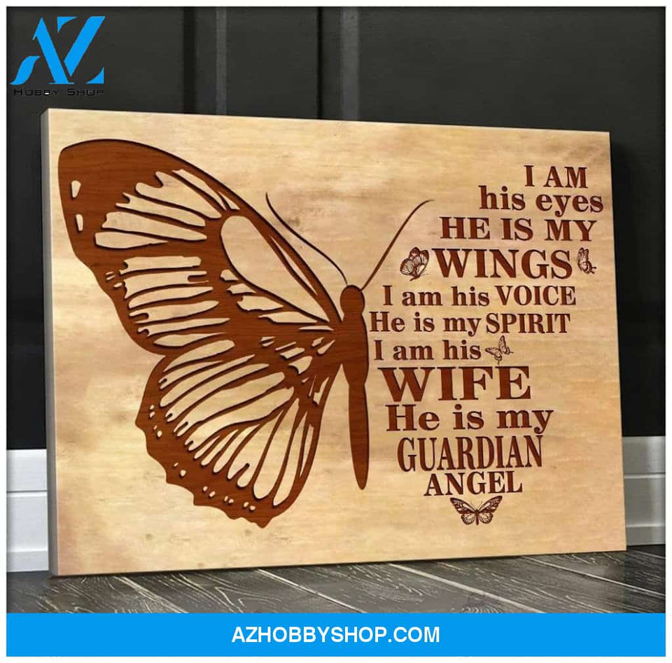 Butterfly Canvas He Is My Guardian Angel Trending Gift For People