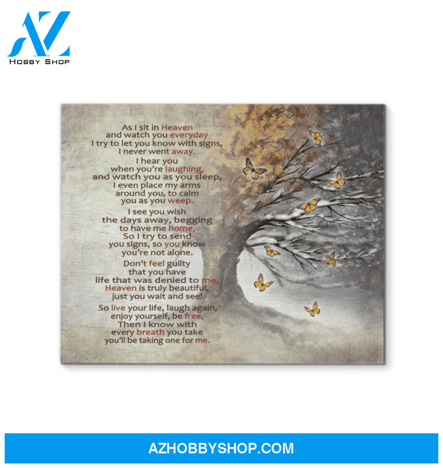 Butterfly Canvas I Hear You When You'Re Laughing