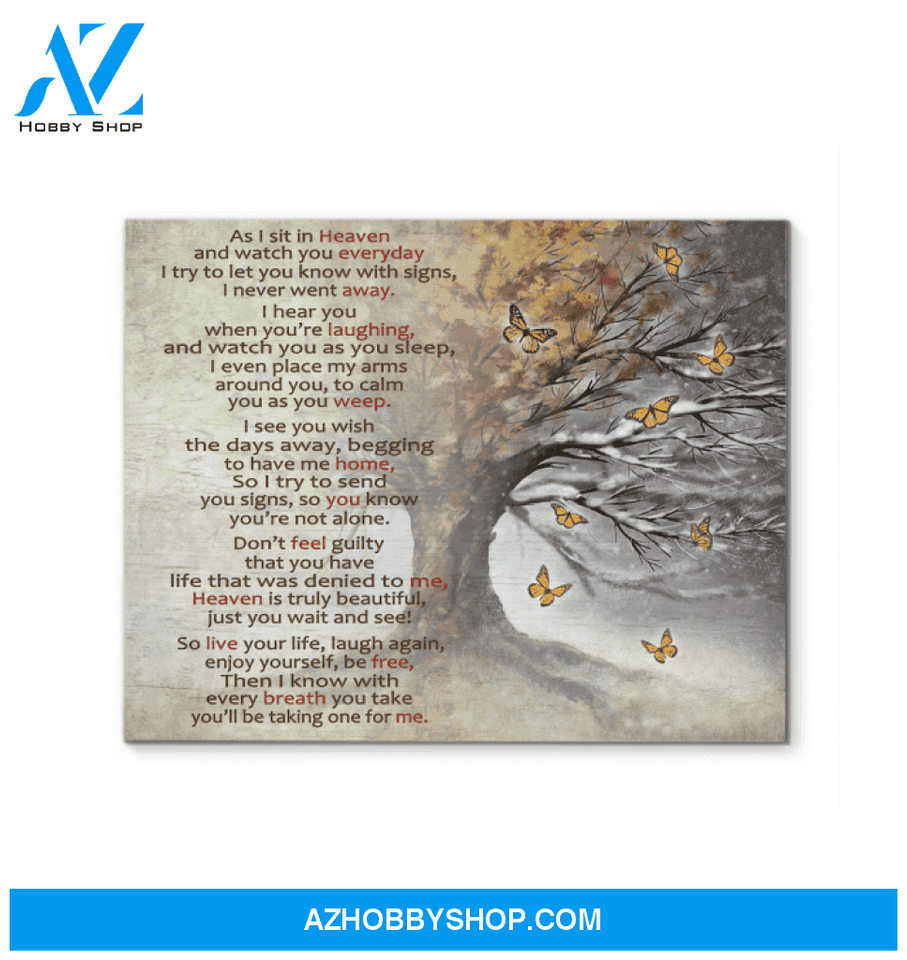 Butterfly Canvas I Hear You When You'Re Laughing